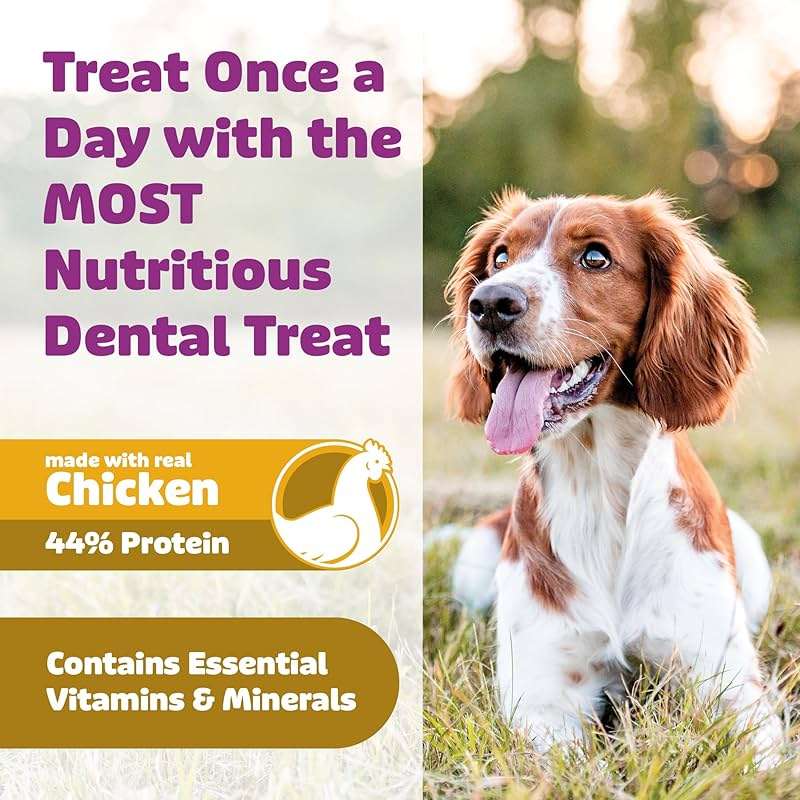 Yummy Combs Dog Dental Treats – Vet VOHC Approved – Delicious Chicken Protein – Removes Tartar with Cleaning Comb Shape – Dental Dog Treats for Medium Dogs (24oz, 30 Count) - Image 5