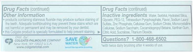Colgate Total Toothpaste, Clean Mint, Travel Size 0.88 oz (24.9g) Pack of 12 - Image 4