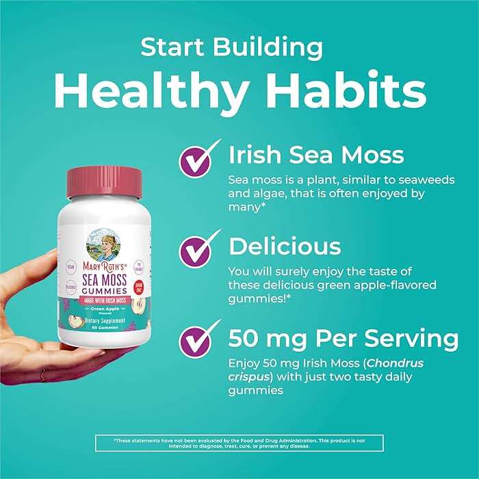 MARYRUTH'S Organics Gummies Sugar Free Made with Irish Sea Moss for Gut Health and Immune Support Formulated for Adults and Kids Ages 4+ Vegan Non-GMO Gluten Free | 60 Count - Image 5