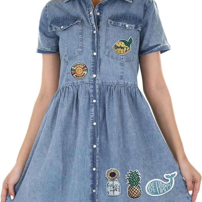 Kawaii Cartoon Iron On Patches, Cute Decor Patches for Backpacks, Embroidery Applique Aesthetic Stuff for Clothing, Jackets, Jeans, Hats (Cute1 20 Pcs) - Image 4