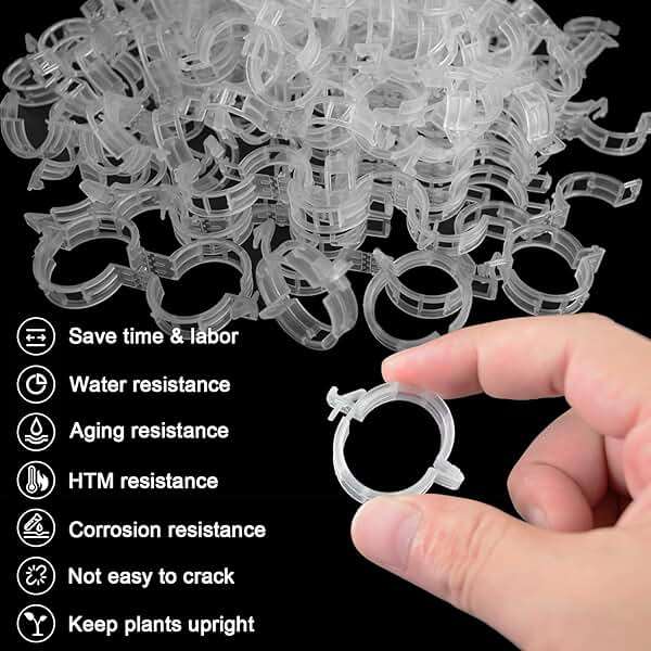 120 Pack Tomato Clips for Climbing Plants - Plant Support Clips, Garden Clips & Tomato Trellis Accessories | Plastic Plant Clips for Vertical Gardening, Cucumbers, Orchids, Vegetables - Image 4