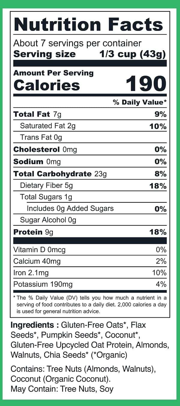 Stoked Oats - Stone Age High Protein, Low Sugar Breakfast - Gluten Free, High Fiber, Non GMO Oatmeal - Perfect for overnight oats (11.3oz) - Image 2