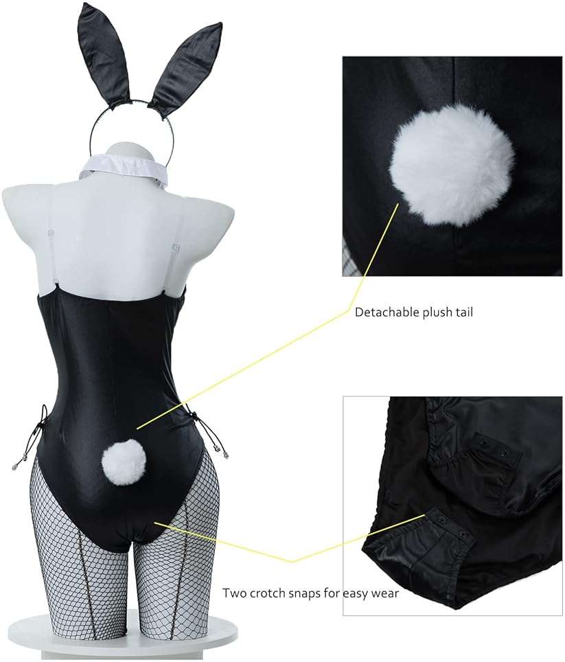 CR ROLECOS Bunny Costume Women Bunny Suit Cosplay Lingerie Adult Halloween Costumes - Image 3