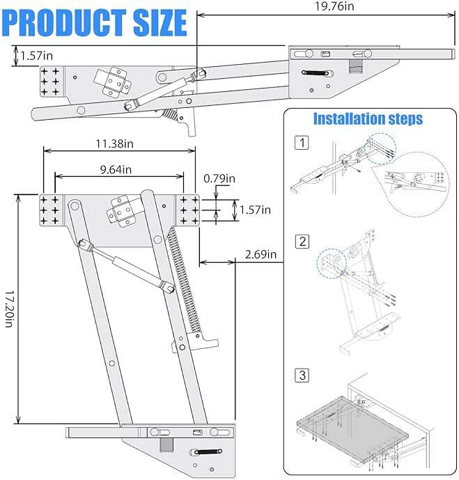 Mixer Lift for Cabinet-Appliance Lift-Heavy Duty Appliance Lift Assist Kitchen Cabinet Mechanism with Soft-Close for Small Kitchen Appliances, Zinc - Image 3