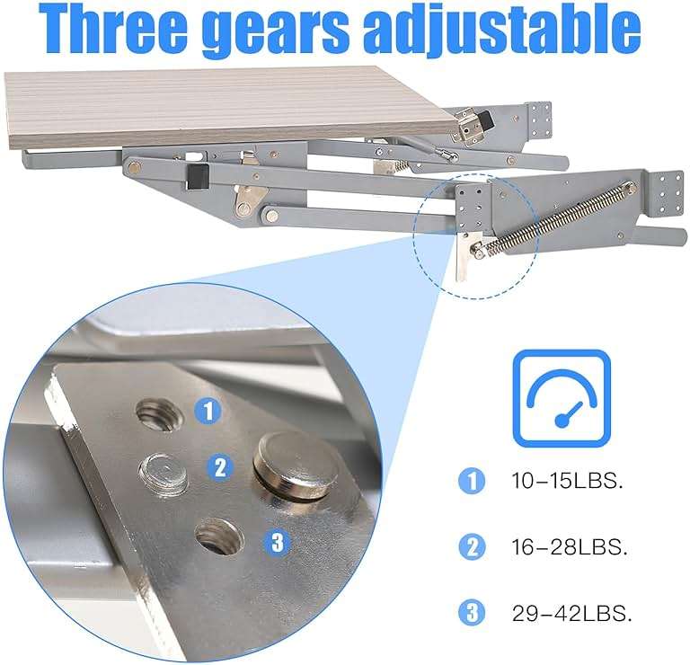 Mixer Lift for Cabinet-Appliance Lift-Heavy Duty Appliance Lift Assist Kitchen Cabinet Mechanism with Soft-Close for Small Kitchen Appliances, Zinc - Image 4