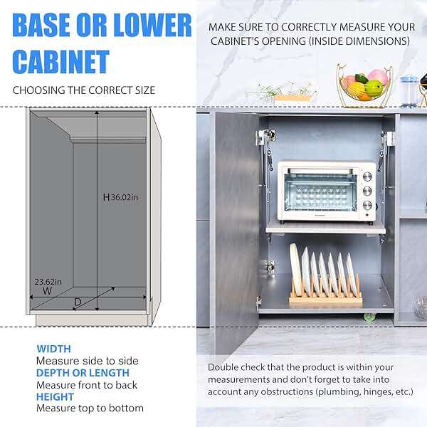 Mixer Lift for Cabinet-Appliance Lift-Heavy Duty Appliance Lift Assist Kitchen Cabinet Mechanism with Soft-Close for Small Kitchen Appliances, Zinc - Image 5