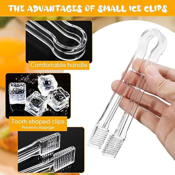 Nuogo 48 Pcs Plastic Buffet Serving Tongs 6.3 Inch One-off Clear Kitchen Tongs Mini Serving Utensils for Food Ice Salad Buffet Barbecue Cookies Tea Coffee Appetizers Party Supplies - Image 3