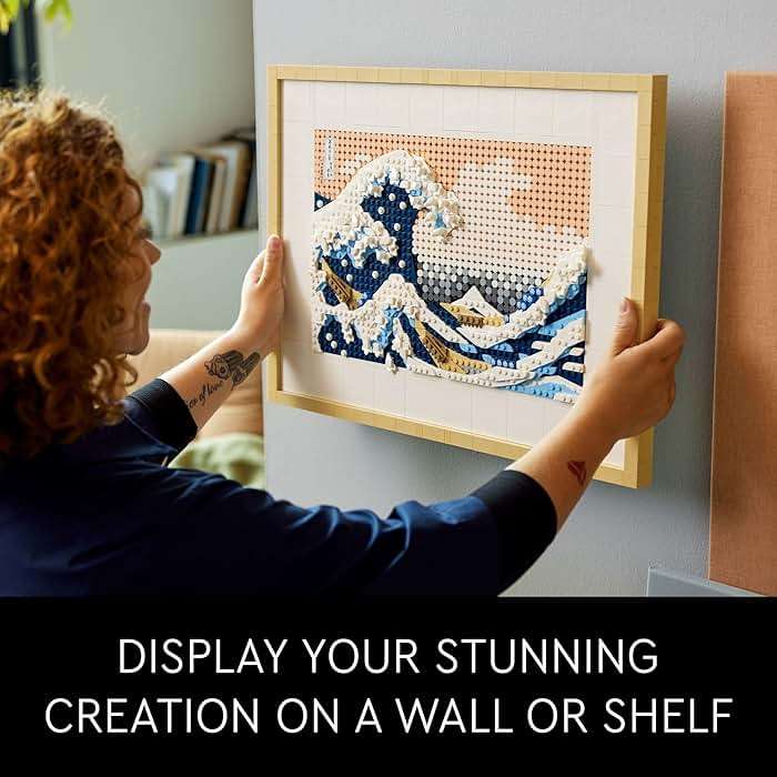 LEGO Art Hokusai The Great Wave Framed Japanese Wall Art Building Set - Unique Wall Decor for Home, Room, or Office - Fun Activity for Adults, Ages 18+ - Gift for Men and Women - 31208 - Image 3