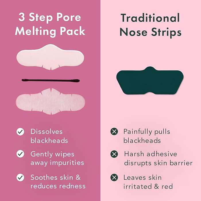 Rael Blackhead Remover, Miracle Patch Melting Pack, Nose Strips for Blackheads, Pore Cleansing and Soothing Sheets, 3 Step Kit, Sebum Removing Cotton Swabs - Image 5