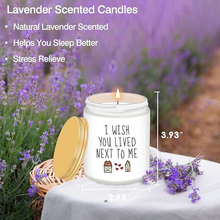 Homsolver Gifts for Women, Birthday Gifts for Women, Friendship Gift for Woman, Best Friend, Her, BFF, Sister, Bestie, Mom, Coworker, Friend - Funny Lavender Scented Candles - Image 2