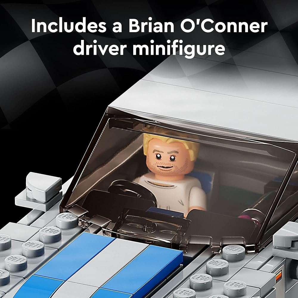 LEGO Speed Champions 2 Fast 2 Furious Nissan Skyline GT-R (R34), Race Car Toy Model Building Kit, Collectible with Racer Minifigure, 2023 Set for Kids, Boys and Girls Ages 9 and Up 76917 - Image 6