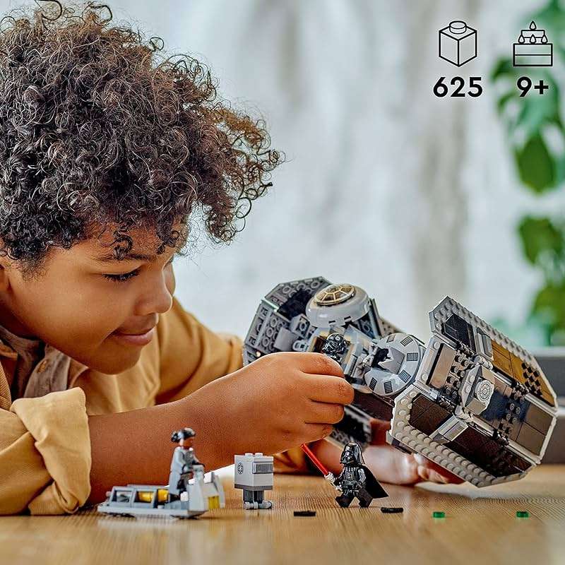 LEGO Star Wars TIE Bomber Model Building Kit, Star Wars Toy Starfighter with Gonk Droid Figure, Darth Vader Minifigure and Lightsaber, Collectible Star Wars Gift for 9 Year Olds, 75347 - Image 2