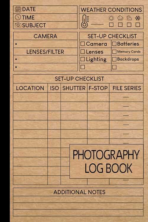 Photography Log Book: Photographer Journal to Track Camera Settings, Photography record log, Photo Shooting Skill, A Great Gift for Photographers - Image 1