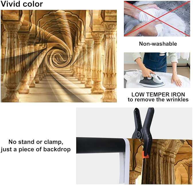 Baocicco 10x8ft Indian Buildings Backdrops for Photography Arch Doors Jaipur City Interior Scene Photography Background Indian Style Wedding Ceremony Diwali Festival Tour Holiday Relic Photo Studio - Image 5