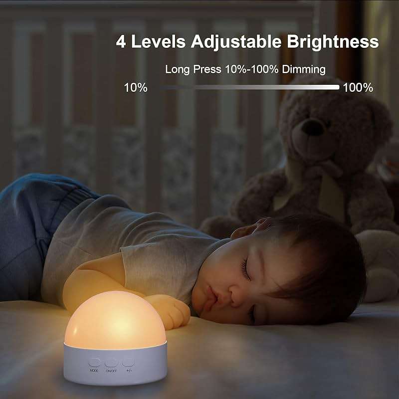 Kintion Portable Night Light, Dimmable 8 Color Lighting, 1800mAh Battery Rechargeable, Small LED Lamp for Nursery, Baby, Kids and Adults(1pcs) - Image 3