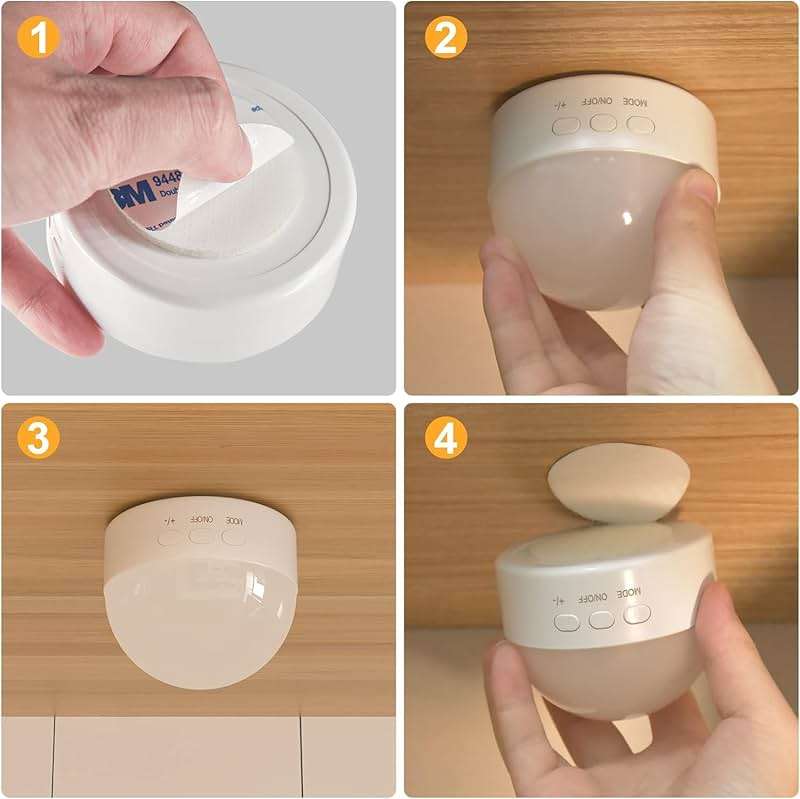 Kintion Portable Night Light, Dimmable 8 Color Lighting, 1800mAh Battery Rechargeable, Small LED Lamp for Nursery, Baby, Kids and Adults(1pcs) - Image 5