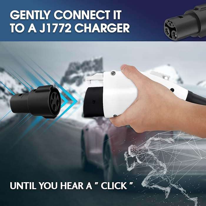 J1772 Charger Adapter Compatible Tesla Model 3/Y/X/S[Security Check ] 80 Amp / 240 AC-Compatible with SAE J1772 Charger[Only for Tesla Car] - Image 4