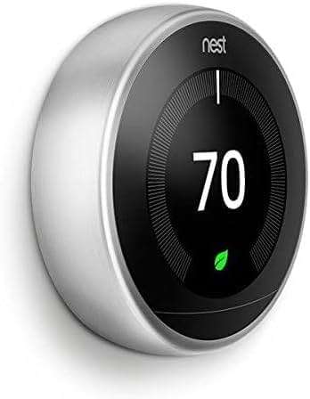 Google Nest Learning Thermostat - Programmable Smart Thermostat for Home - 3rd Generation Nest Thermostat - Compatible with Alexa - Stainless Steel (Renewed) - Image 3