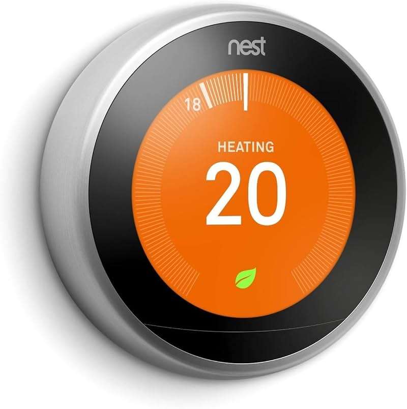 Google Nest Learning Thermostat - Programmable Smart Thermostat for Home - 3rd Generation Nest Thermostat - Compatible with Alexa - Stainless Steel (Renewed) - Image 4