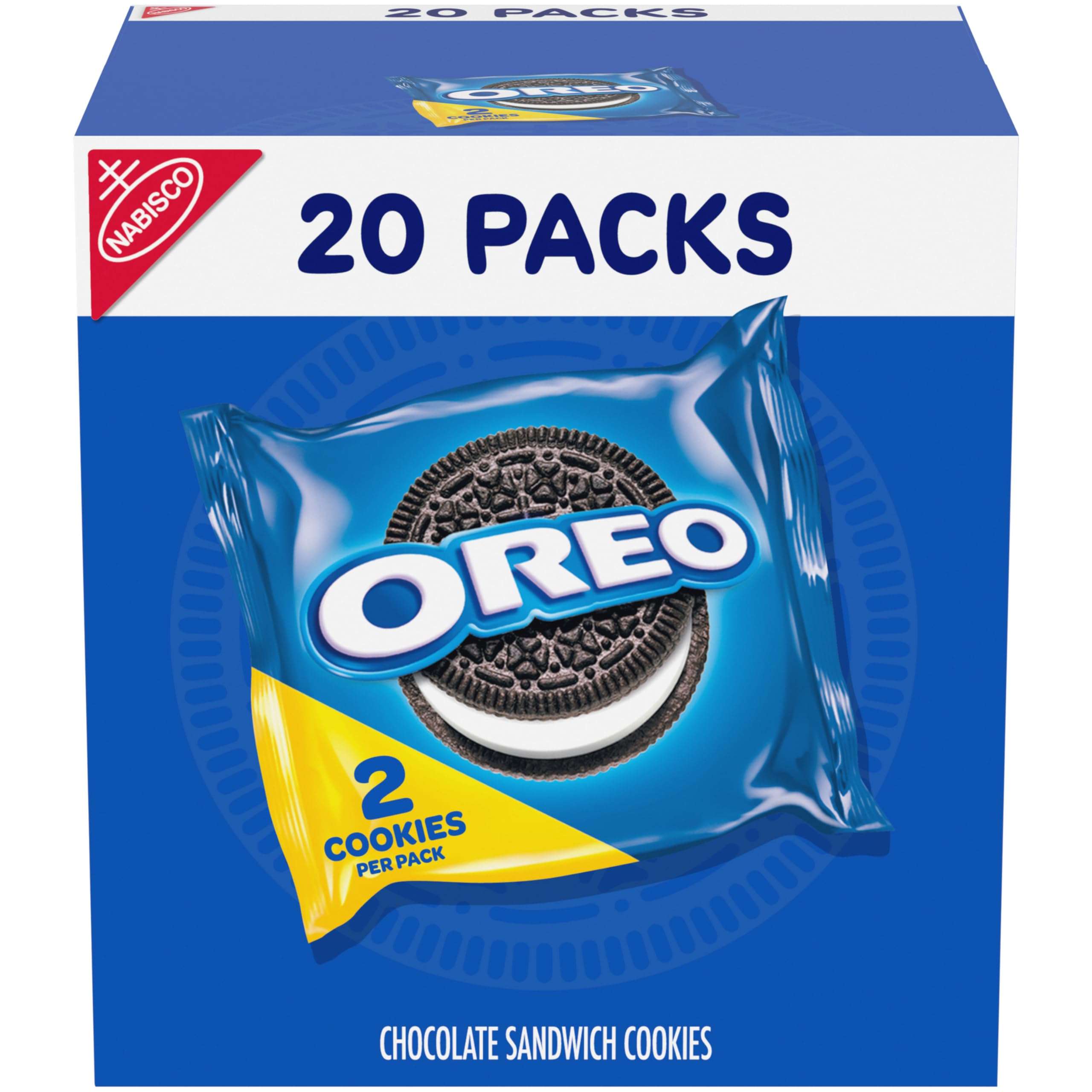 OREO Chocolate Sandwich Cookies, 20 Snack Packs (2 Cookies Per Pack) - Image 1