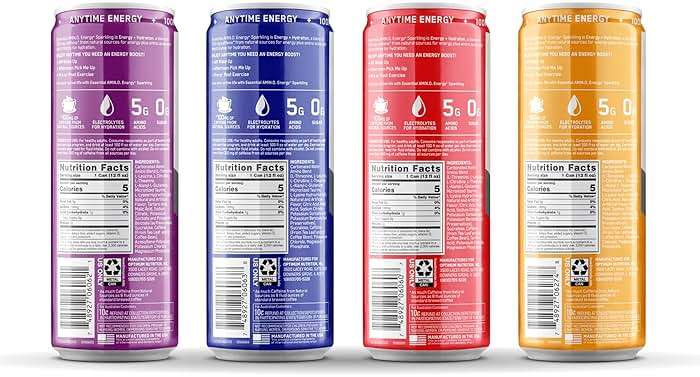 Optimum Nutrition Amino Energy Sparkling Hydration Drink, Electrolytes, Caffeine, Amino Acids, BCAAs, Sugar Free, 12 Fl Oz, Variety Pack of 12 (Packaging May Vary) - Image 10