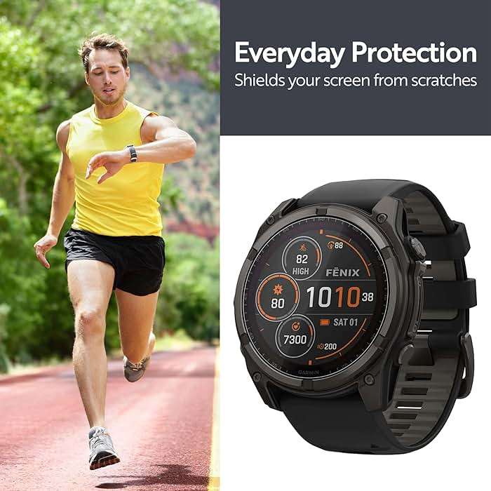 ArmorSuit 6 Pack for Garmin Tactix 8 / Fenix 8 / Fenix 7X/7X Pro [51mm] Screen Protector MilitaryShield HD Clear TPU Film - Made in USA - Image 3