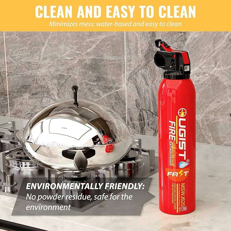 Ougist Small Portable Fire Extinguisher for Home and Kitchen, 21oz Each, 6-Pack, Water-Based Fire Extinguishers for Quick Emergency Response, Prevent Re-Ignition, Ideal for Vehicle and Camping, MSJ620 - Image 6