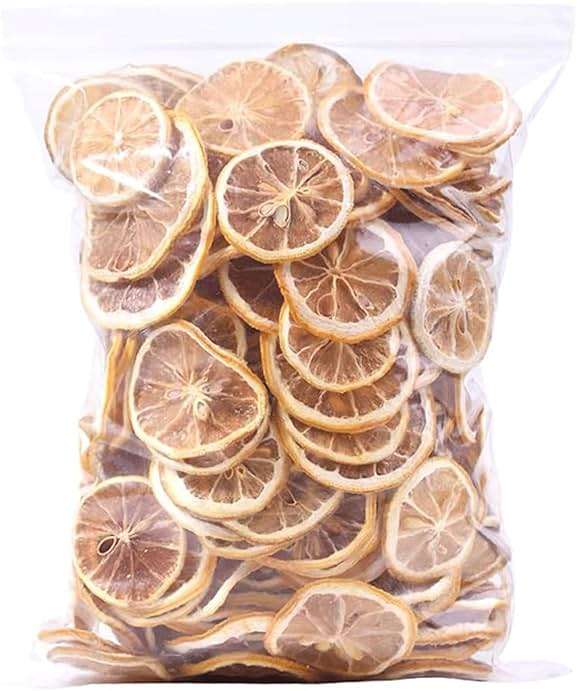 Mkostlich Dried Lemon Slices Bulk, Sour Sweet and Refreshing Citrus Fruit Tea, Natural Dehydrated Lemon Slices for Cocktails Garnish/Tea/Baking, No Sugar Added(250g/8.81oz) - Image 2