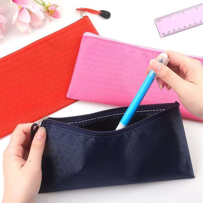 Tamaki 12 Pack Zipper Pouch, Bulk Waterproof Pouch Cases, Multi-Purpose Organizer Bags for Office Supplies, Travel Accessories - Image 7