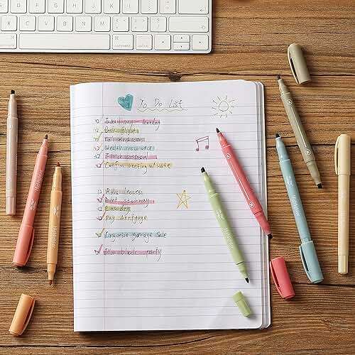 Mr. Pen- Dual Tip Highlighters, 8 Pack, Fine & Chisel, Cute Highlighters Assorted Colors, Dual Tip Markers - Image 7