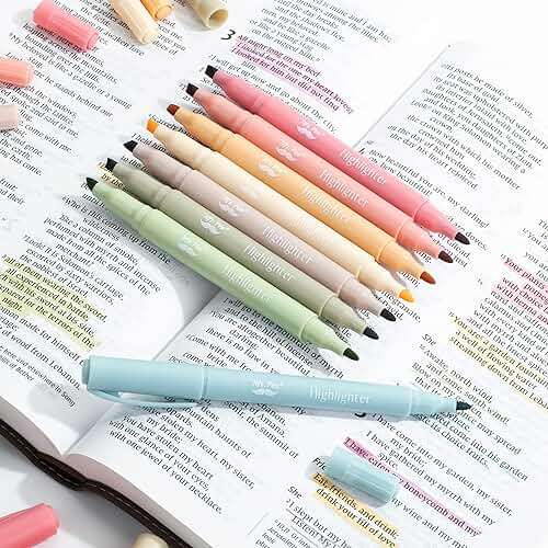 Mr. Pen- Dual Tip Highlighters, 8 Pack, Fine & Chisel, Cute Highlighters Assorted Colors, Dual Tip Markers - Image 8