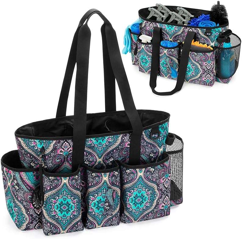 LoDrid Professional Cleaning Tote Caddy for Cleaning Supplies, Cleaning Bag Organizer with Dividers and Handle Strap for Housekeepers Work, Totem, (Bag Only) - Image 1