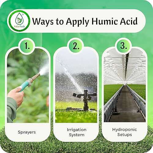Humic Acid Organic Lawn Fertilizer - Fulvic Humic Mineral Blend for Trees, Shrubs, Ornamentals, Vegetables & Crops - Enhancer & Garden Soil Conditioner by FoliarTech, 1.1 Gallons - Image 3