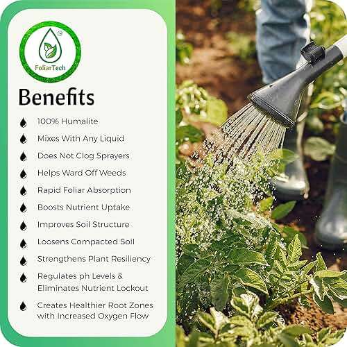 Humic Acid Organic Lawn Fertilizer - Fulvic Humic Mineral Blend for Trees, Shrubs, Ornamentals, Vegetables & Crops - Enhancer & Garden Soil Conditioner by FoliarTech, 1.1 Gallons - Image 5