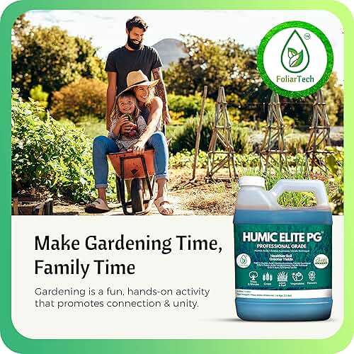 Humic Acid Organic Lawn Fertilizer - Fulvic Humic Mineral Blend for Trees, Shrubs, Ornamentals, Vegetables & Crops - Enhancer & Garden Soil Conditioner by FoliarTech, 1.1 Gallons - Image 6