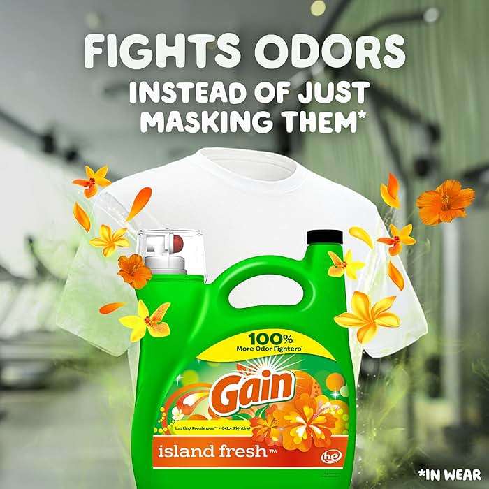Gain Liquid Laundry Detergent, With Odor Defense, Island Fresh Scent, Laundry Soap For HE Washing Machines, 132 fl oz, 100 Loads (Packaging May Vary) - Image 2