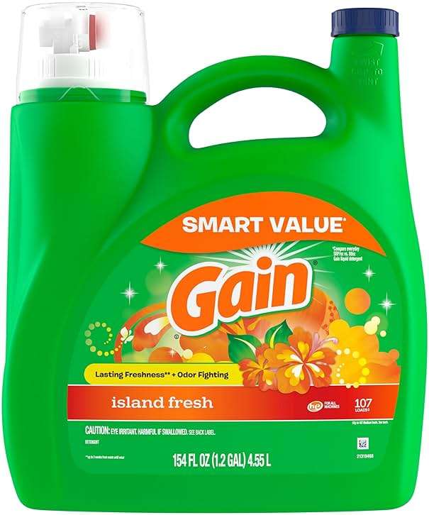 Gain Liquid Laundry Detergent, With Odor Defense, Island Fresh Scent, Laundry Soap For HE Washing Machines, 132 fl oz, 100 Loads (Packaging May Vary) - Image 12
