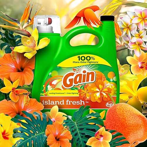 Gain Liquid Laundry Detergent, With Odor Defense, Island Fresh Scent, Laundry Soap For HE Washing Machines, 132 fl oz, 100 Loads (Packaging May Vary) - Image 6