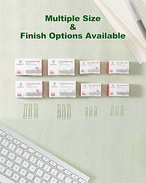 PAPERPAL Paperclips for Office School & Personal Use, #1 Smooth Paper Clip (1-2/7"), 2000 Medium Paper Clips (20 Boxes of 100 Each), Silver | Value bulk pack of 2,000 medium paper clips for offices, schools and businesses, packed in 20 boxes of 100 each. - Image 8