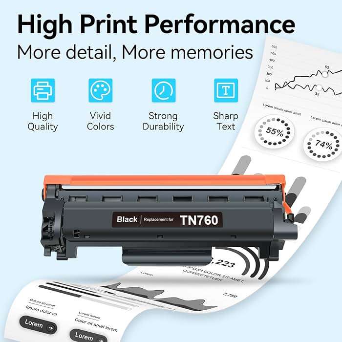 LEMERO UEXPECT TN760 TN 760 Toner Compatible Replacement for Brother TN 760 TN-730/TN-760 TN730 High Yield for MFC-L2710DW MFC-L2717DW HL-L2350DW HL-L2395DW DCP-L2550DW Printer, 4 Pack - Image 5
