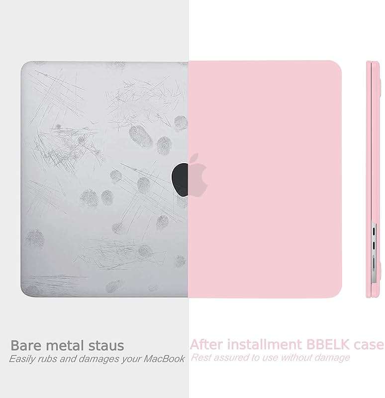 B BELK Compatible with MacBook Air 13.6 inch Case M5 2026 2025 2024 2023 2022 M4 M3 M2 A3449 A3240 A3113 A2681 Liquid Retina Display, Plastic Hard Shell Case+Keyboard Cover+Screen Protector, Baby Pink - Image 3