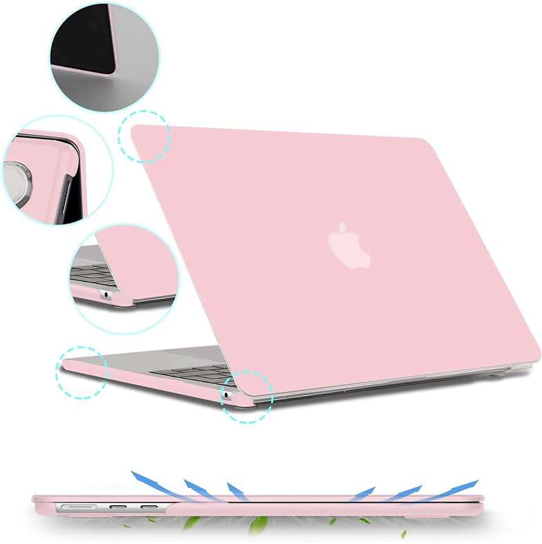 B BELK Compatible with MacBook Air 13.6 inch Case M5 2026 2025 2024 2023 2022 M4 M3 M2 A3449 A3240 A3113 A2681 Liquid Retina Display, Plastic Hard Shell Case+Keyboard Cover+Screen Protector, Baby Pink - Image 7