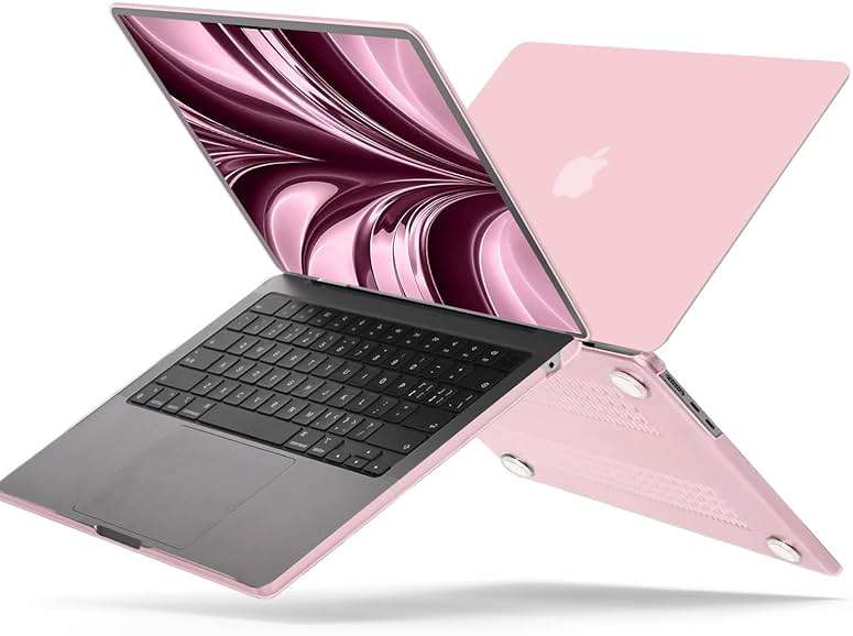 B BELK Compatible with MacBook Air 13.6 inch Case M5 2026 2025 2024 2023 2022 M4 M3 M2 A3449 A3240 A3113 A2681 Liquid Retina Display, Plastic Hard Shell Case+Keyboard Cover+Screen Protector, Baby Pink - Image 8