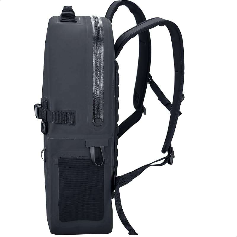 Breakwater Supply™ Fogland Waterproof IP68 Submersible Backpack | Laptop Sleeve & Airtight Zippers for Outdoors, Travel, Boating, Kayaking, Surfing, Floating Dry Bag, Unisex, TPU (Stealth Black, 25L) - Image 3