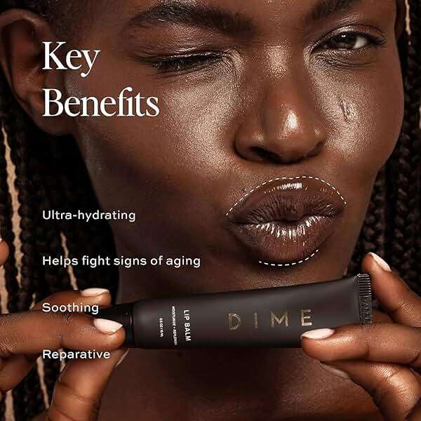 DIME Beauty Lip Balm - Hydrating Clear Lip Balm with Shea Butter, Meadowfoam Seed Oil & Phytosterols, Anti-Aging Lip Treatment for Dry Lips, 0.5 oz / 15 ml - Image 3