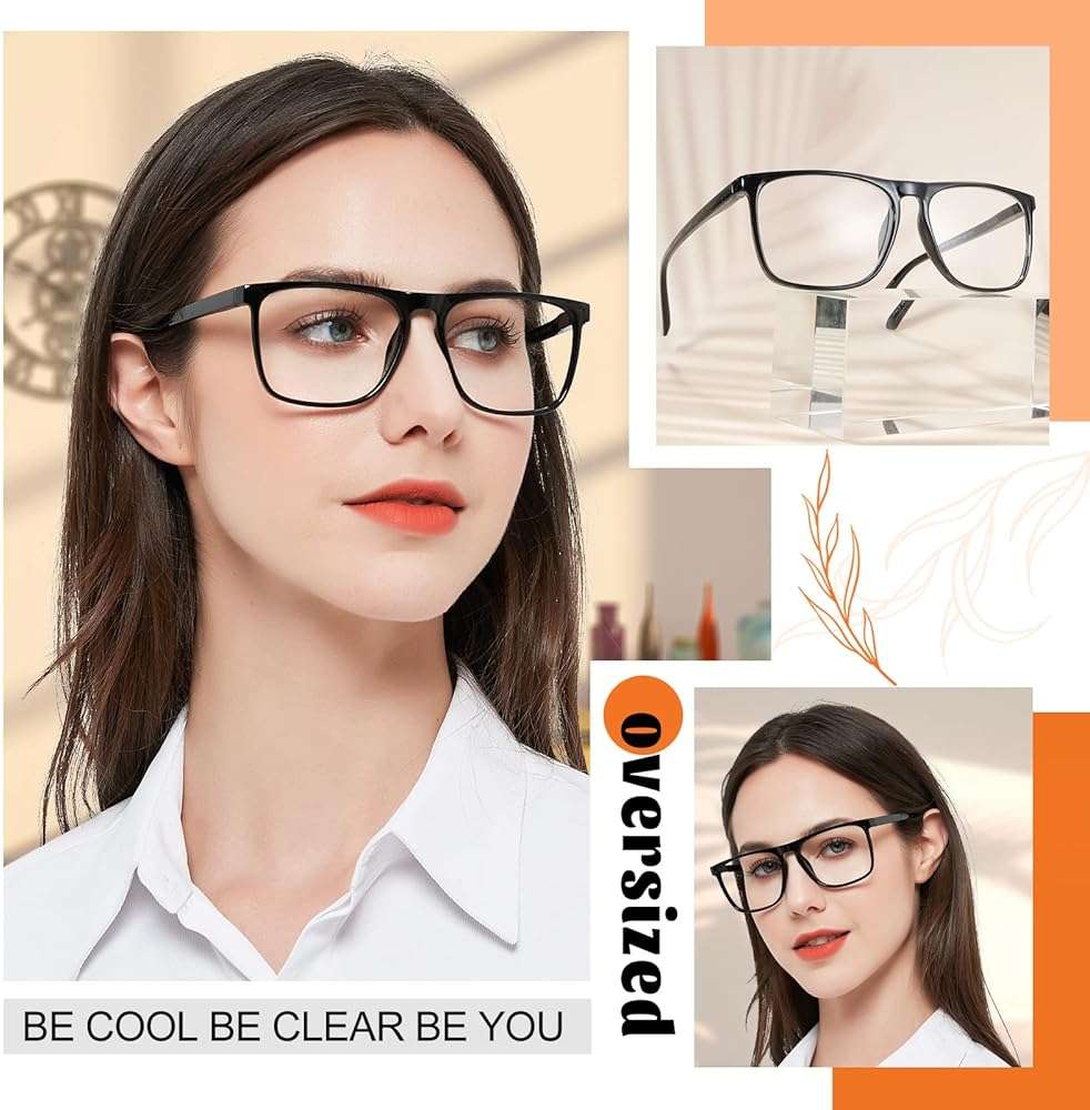 MARE AZZURO Oversized Reading Glasses Women Lightweight Large Readers 1.0 1.25 1.5 1.75 2.0 2.25 2.5 2.75 3.0 3.5 4.0 5.0 6.0 - Image 2