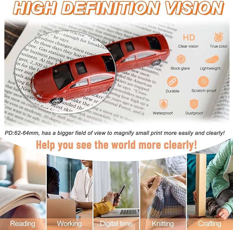 MARE AZZURO Oversized Reading Glasses Women Lightweight Large Readers 1.0 1.25 1.5 1.75 2.0 2.25 2.5 2.75 3.0 3.5 4.0 5.0 6.0 - Image 3