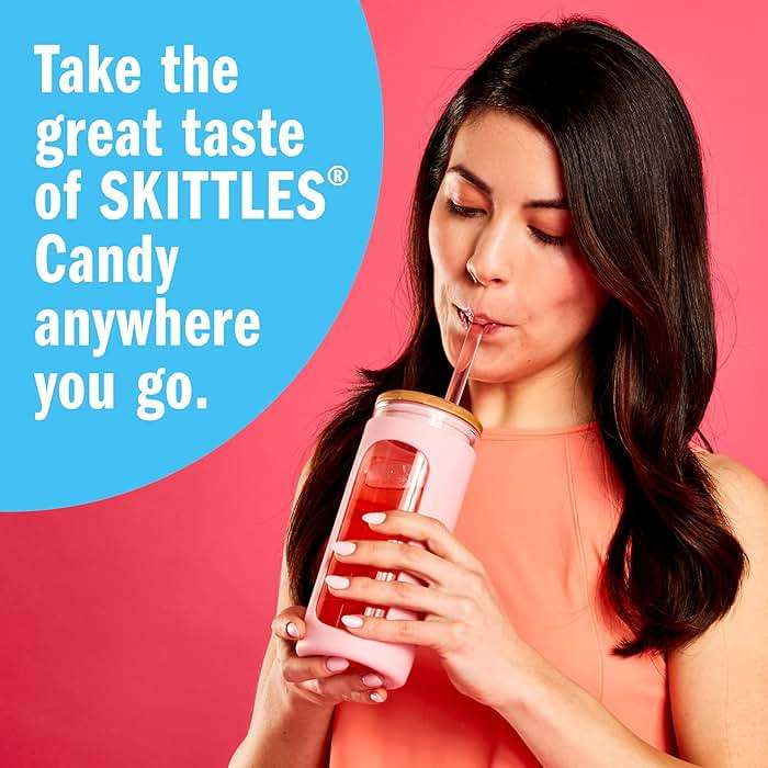 SINGLES TO GO! Skittles Singles To Go Tropical Flavors Variety Pack, Powdered Drink Mix, Strawberry Starfruit, Mango Tangelo, Kiwi Lime, Pineapple Passionfruit, 1 Box (30 Single Servings) - Image 5