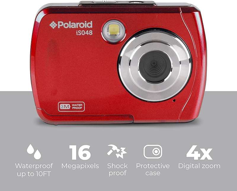 Polaroid IS048 Waterproof Instant Sharing 16 MP Digital Portable Handheld Action Camera - Image 2