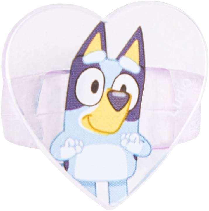 LUV HER Bluey Girls BFF 6 Piece Toy Jewelry Box Set with 2 Rings, 2 Bead Bracelets and Snap Hair Clips Ages 3+ - Image 6